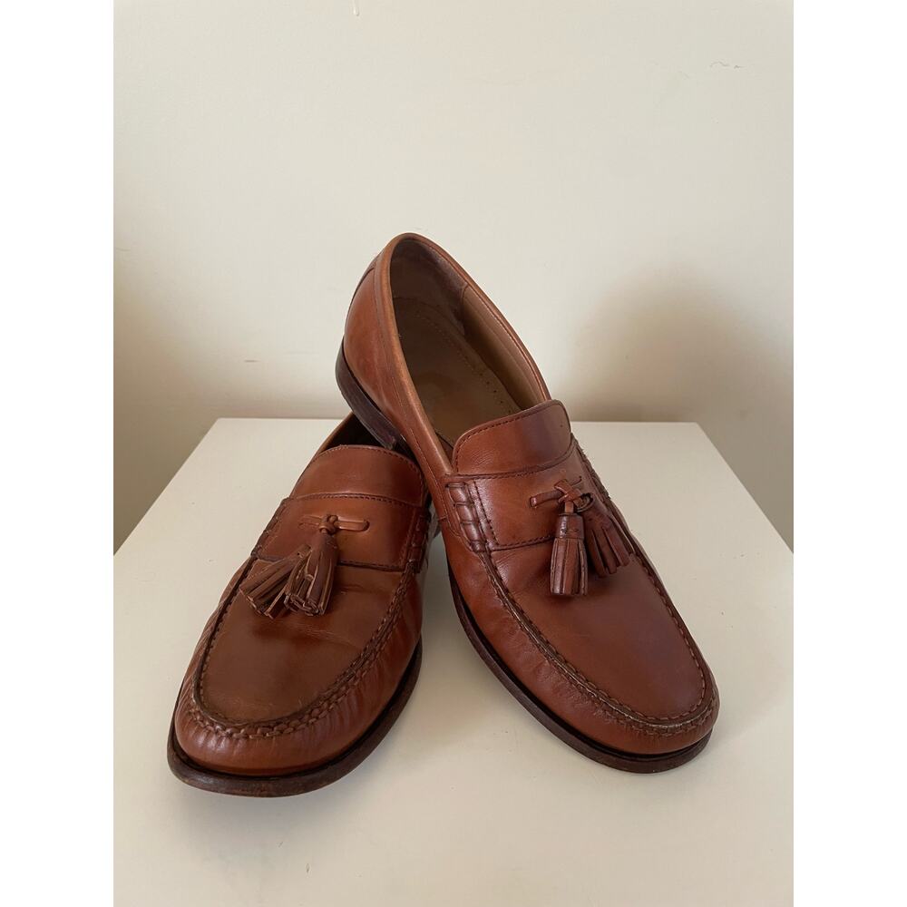 Cole Haan Men’s Brown Leather Tassel Classic Loafers Slip on Shoes size 8.5 M